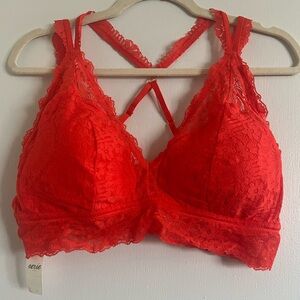 Aerie NWT red-orange lace bralette